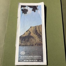 VTG 1970s Hawaii Islands Map Wall Art Road Trip Original AAA Club Rare Collect picture