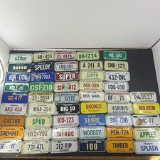 Vintage 1980s Post Cereal License Plates Complete Set 50 States Miniature Metal picture
