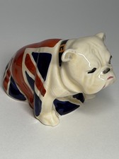 Royal Doulton WWII Bulldog Union Jack 4”x2.5” 1941 Figurine Charles Noke picture
