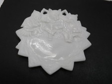 Vintage Westmoreland Three Roosevelt Bears Milk Glass Plate picture