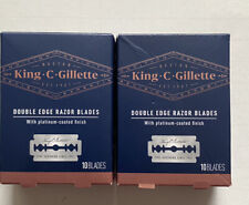 2X King C Gillette Double Edge Safety Razors 10 Blades Each ( Total 20ct) picture