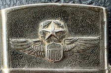 Vintage 1950'S Korean War USAF Sterling Silver Lighter W Zippo insert 2517191 picture