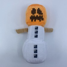 Minecraft Snow Golem Plush 7” Jinx 2017 Pumpkin Snowman Mojang Toy picture