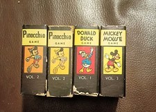 Vintage 1946 Disney Mickey Mouse Library Lot Of 3 Card Games Pinocchio Donald picture