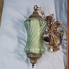 1960 Green Swag Lamp picture