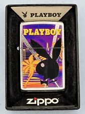 2021 Playboy Bunny Bowtie Tropics Chrome Zippo Lighter NEW picture