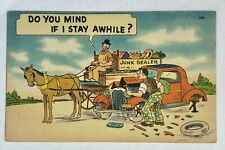 Junk Dealer with Horse Funny Vintage Postcard picture