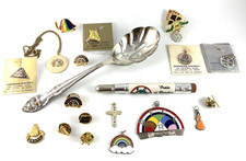 Rainbow Girls Service Pins, Charms, Pencil, Necklace, Spoon | Lot of 20 | NOS picture