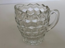 FOSTORIA Vintage American Clear Glass Cube Pattern 4