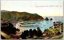 1911 Avalon And Bay Santa Catalina Island California CA Mountain Posted Postcard picture