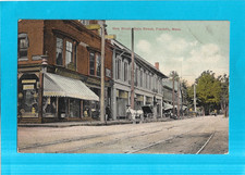 Vintage Postcard-New Block, Main Street, Franklin, MA. picture