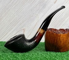 MOLINA ZEBRANO (9mm) LONG BENT DUBLIN ESTATE PIPE W/ ZEBRA WOOD. ITALY picture