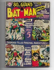 Batman 185 1966 DC Comics VG+ 4.5 Robin Alfred Pennyworth 80 Page Giant G-27 picture
