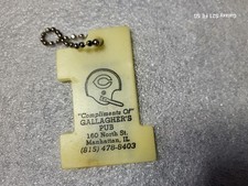  1982 Gallaghers Pub Bar Manhattan Illinois Keychain Chicago Bears picture