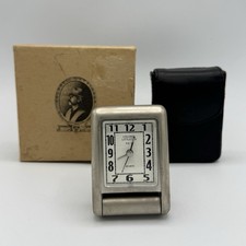 Vtg Colonel Littleton Travel Desk Clock - Inscribed picture