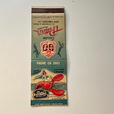 F. Pittari's Live Maine Lobster New Orleans LA Vintage Matchbook Cover 5MB125-1 picture