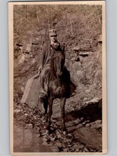 c1945 Man Delivering Mail On Horseback USPS Repro RPPC Real Photo Postcard picture