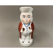 Vintage Character Pitcher/Creamer, Toby Style, 1920s Hand Painted Gentleman picture