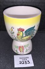Painted Rooster Ceramic Egg Cup Vtg picture