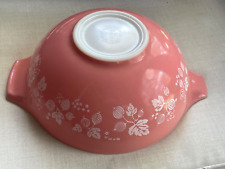 Vintage Pyrex Pink Gooseberry Pattern Cinderella 444  4 Quart Mixing Bowl picture