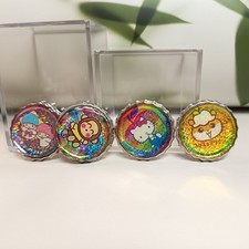 Vintage 2002 Sanrio Hello Kitty Friends Twin Stars PIN BOTTLE CAP BADGE Lot of 4 picture