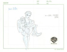 Batman Beyond-Original Production Drawing-Terry/Max-Signed Riba-Hooked Up picture