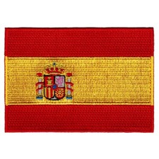 SPAIN FLAG PATCH SPANISH EMBLEM embroidered iron-on applique ESPAÑA parche NEW picture