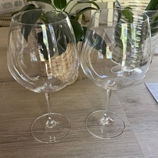 Waterford Robert Mondavi Crystal Wine Glasses Set of 2 Balloon Goblets 9” picture