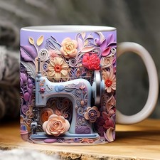 2D PRINTED Sewing Painted Mug - Quilters Lovers Coffee Cup, Creative picture