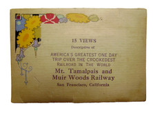 John Muir Woods Railway Photo Folder San Francisco Cal 1927 Souvenir 15 Photos picture