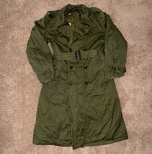 Vintage Korean War US Army M-1950 Field Overcoat w/ Removable Wool Liner Medium picture