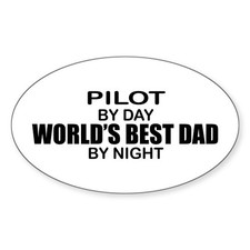 CafePress World's Best Dad Pilot Sticker (Oval) (453641041) picture