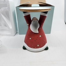 PartyLite Holiday Cheer Pillar Holder P9631 with Box Santa Claus Retired picture