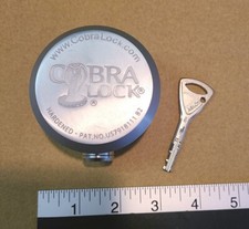 Cobra heavy steel puck lock with Abloy plug locking cylinder & 1 key - New picture