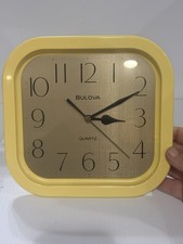 Vintage Bulova Wall Clock Made In Japan Working Condition Red/white 9