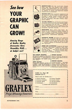 1951 Print Graflex Prize Winning Cameras Graflite Flash Graflox Back 120 Roll picture