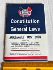 1965 Constitution and General Laws Amalgamated Transit Union picture