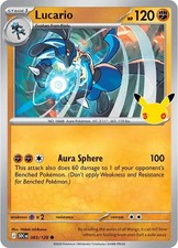 Pokemon 30th Celebrations Lucario 083/128 Rare Holo English picture