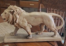 BARYE Marked Vintage Ceramic Lion Figurine Statue picture