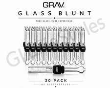 GRAV® WHOLESALE LOT OF (20) 4” GLASS BLUNTS WITH SILICONE GROMMET, EASY CLEAN picture