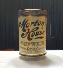 Coffee Can Morton House Coffee Worden Grocer Company Grand Rapids, Michigan Mich picture