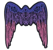 Fallen Angel Wings Pink Purple 3 Inch Embroidered  Patch IV2648 F2D14N picture