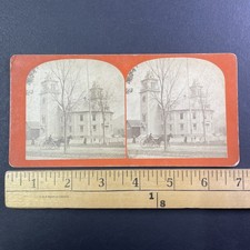 Old Town Hall Claremont NH Stereoview J.A. French 1870s New Hampshire picture