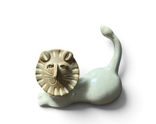 VTG David Stewart Lion Planter 60s Lion's Valley Pottery Stoneware MCM 1960s Tan picture