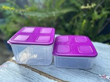 Tupperware Beautiful Bright square Clear Mates Set of 2 - choose Color picture