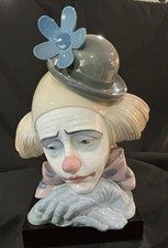 “Clowns head bowler hat“ figurine by Lladro, Pensive Clown, #5130, 1982, Spain picture