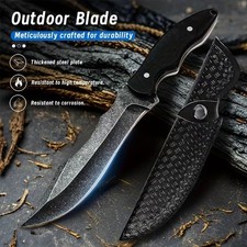 Durable Outdoor Straight Knife for Hunting And Camping, Featuring a Solid Wood H picture