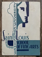 Antique 1939 Washington University School of Fine Arts Book Saint Louis M picture