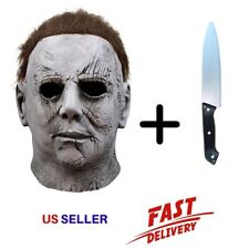 Halloween Michael Myers Mask Pocket Knife Scary Horror Latex Full Head Costume picture
