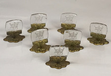 Set of 7 Vintage Czech INTAGLIO GLASS PLACE HOLDERS Dancers picture
